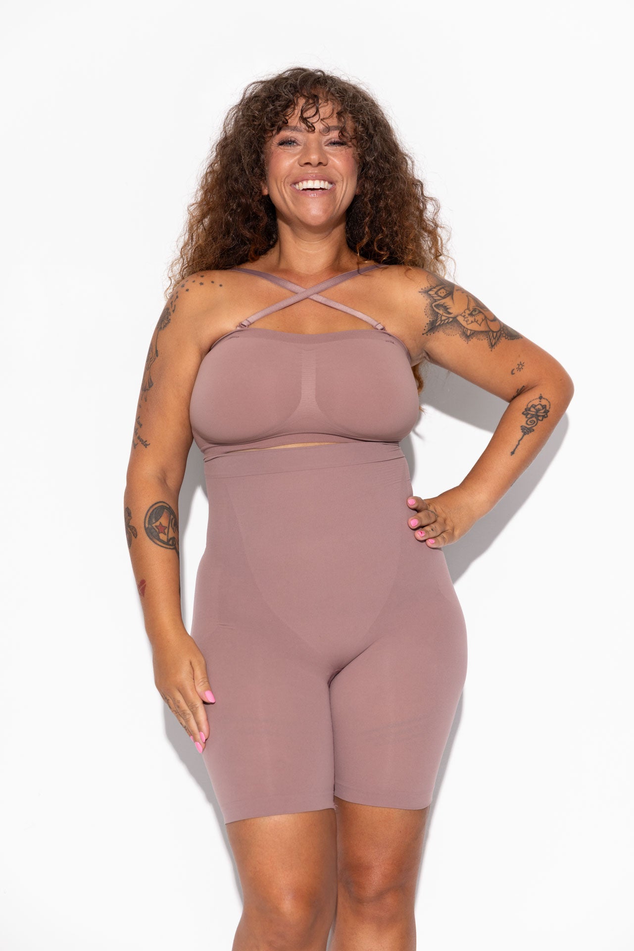 Alturra Highwaist Shaping shorts - Taupe