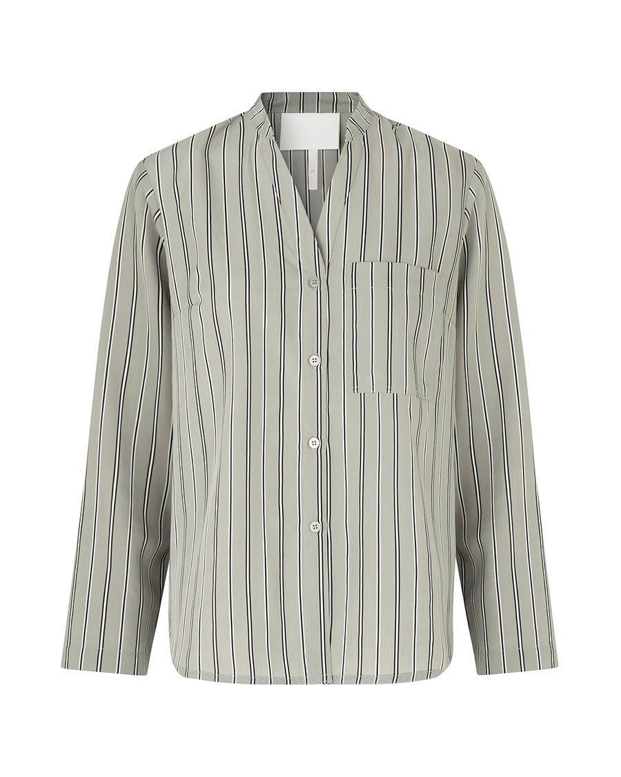 Sleep pyjamas skjorte - dust mint stribe