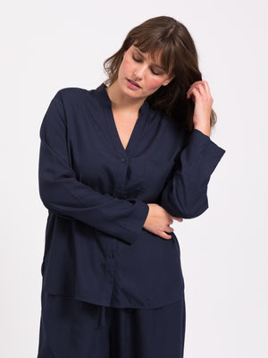 Sleep pyjamas skjorte - Midnight Blue