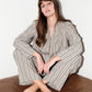Sleep pyjamas skjorte - dust mint stribe