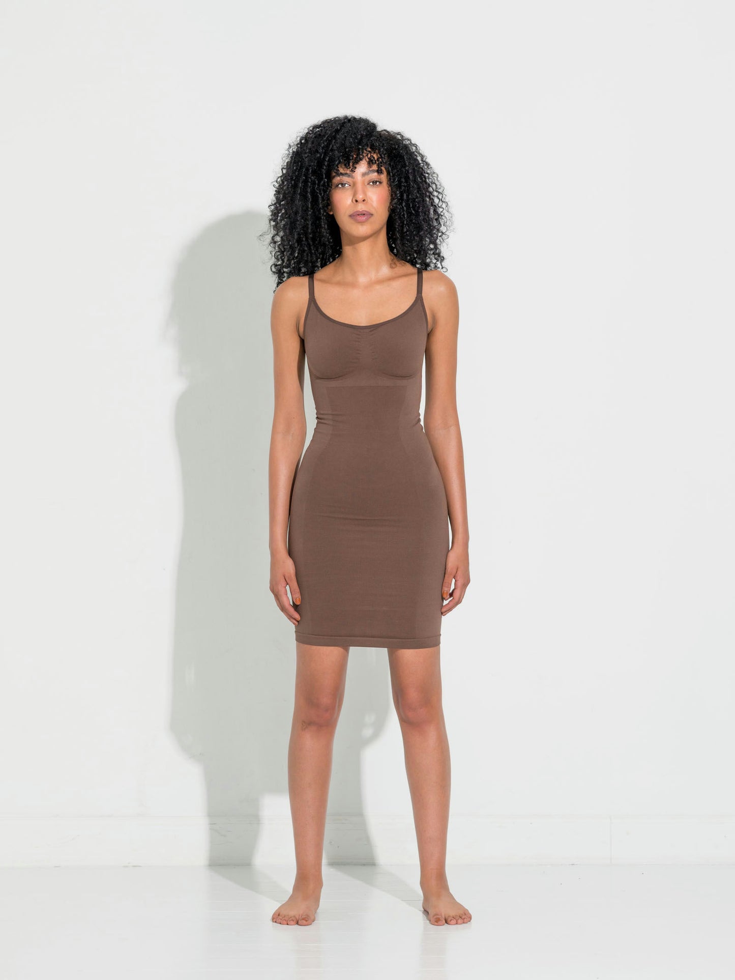 Second Skin Slip Dress - Chocolate (Lev. Februar 2026)