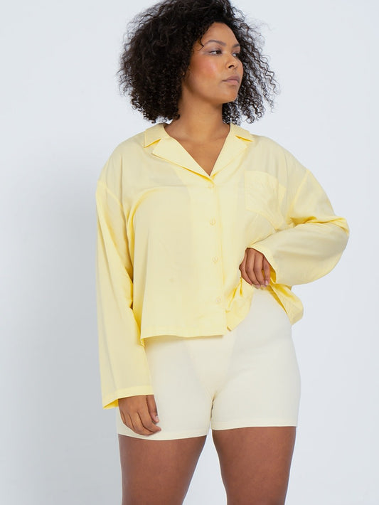 Snuggle pyjamas skjorte - Yellow