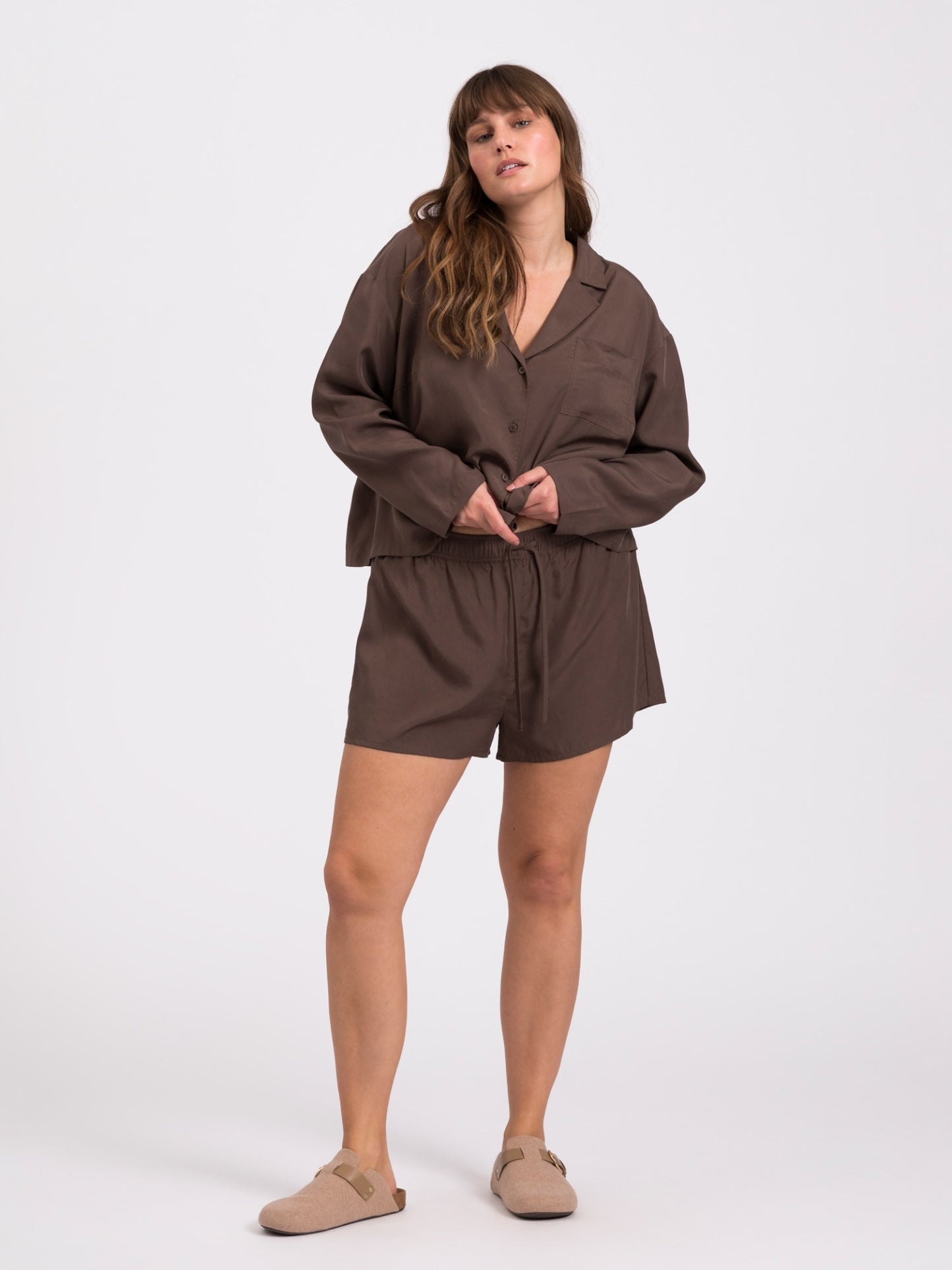 Snuggle pyjamas shorts - Chocolate